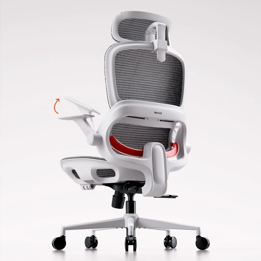 Chaise ergonomique Gris Clair · 692W Sihoo